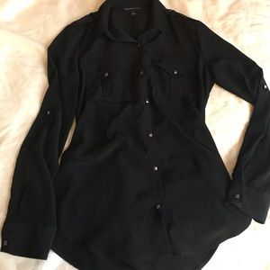 SZ S Rock & Republic silky button-up shirt 🖤
